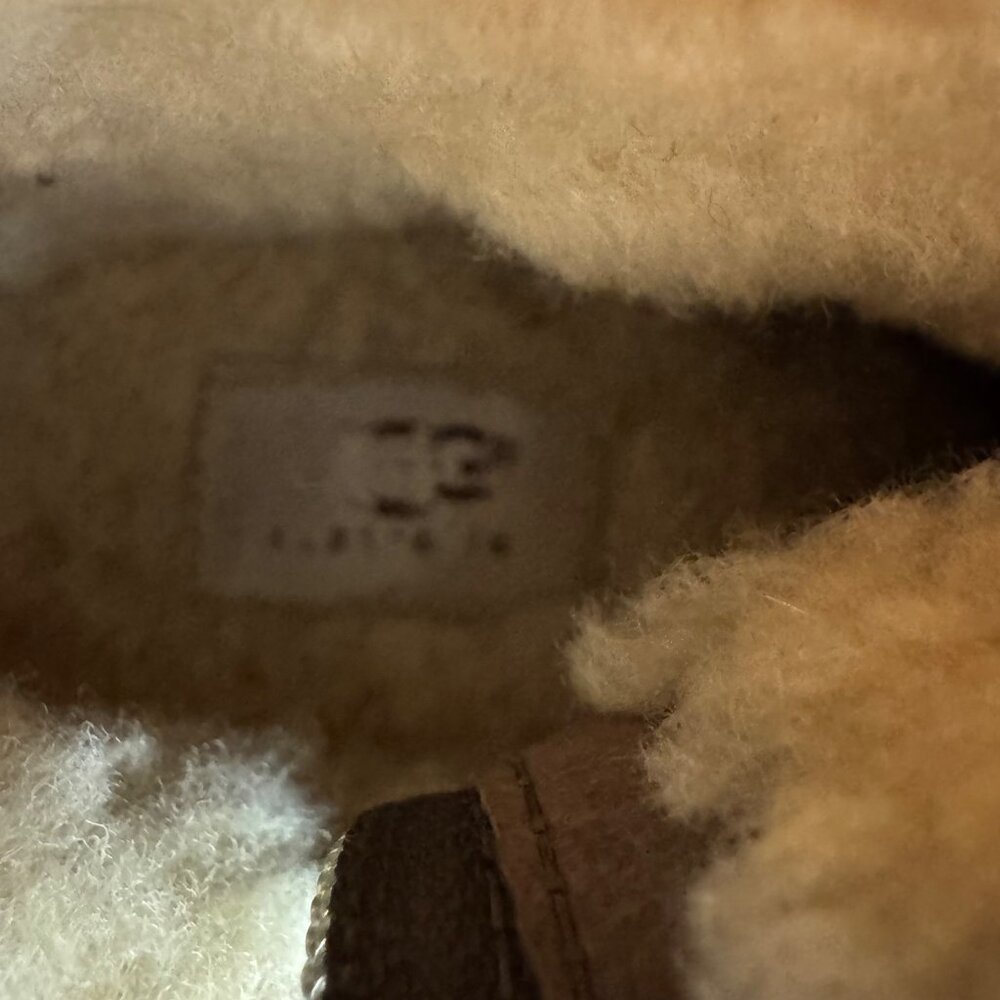 Ugg Jillian Suede Riding Boots Size 8 Sherpa Tan Brown Casual Winter Outdoors - Picture 15 of 16